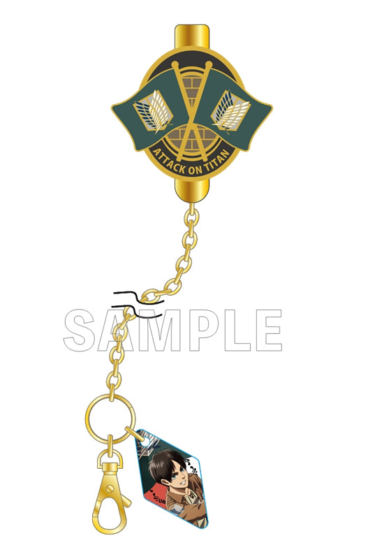 Attack on Titan Stella Notes Clip Key Chain Survey Corps Flag Ver. Eren