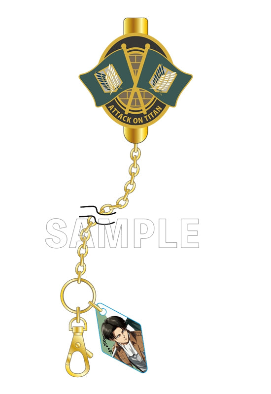 Attack on Titan Stella Notes Clip Key Chain Survey Corps Flag Ver. Levi