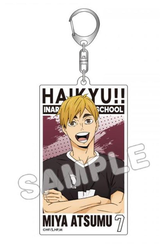 Haikyu!! TBS Glowdia Acrylic Big Tag Key Chain Miya Atsumu