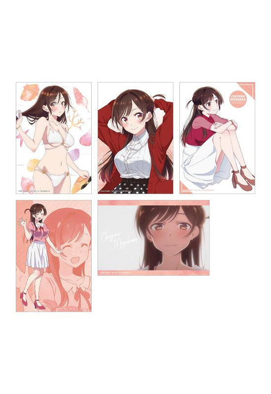 Rent-A-Girlfriend KADOKAWA Swimsuit and Girlfriend Illustration Cards (Set of 5) Chizuru Mizuhara A