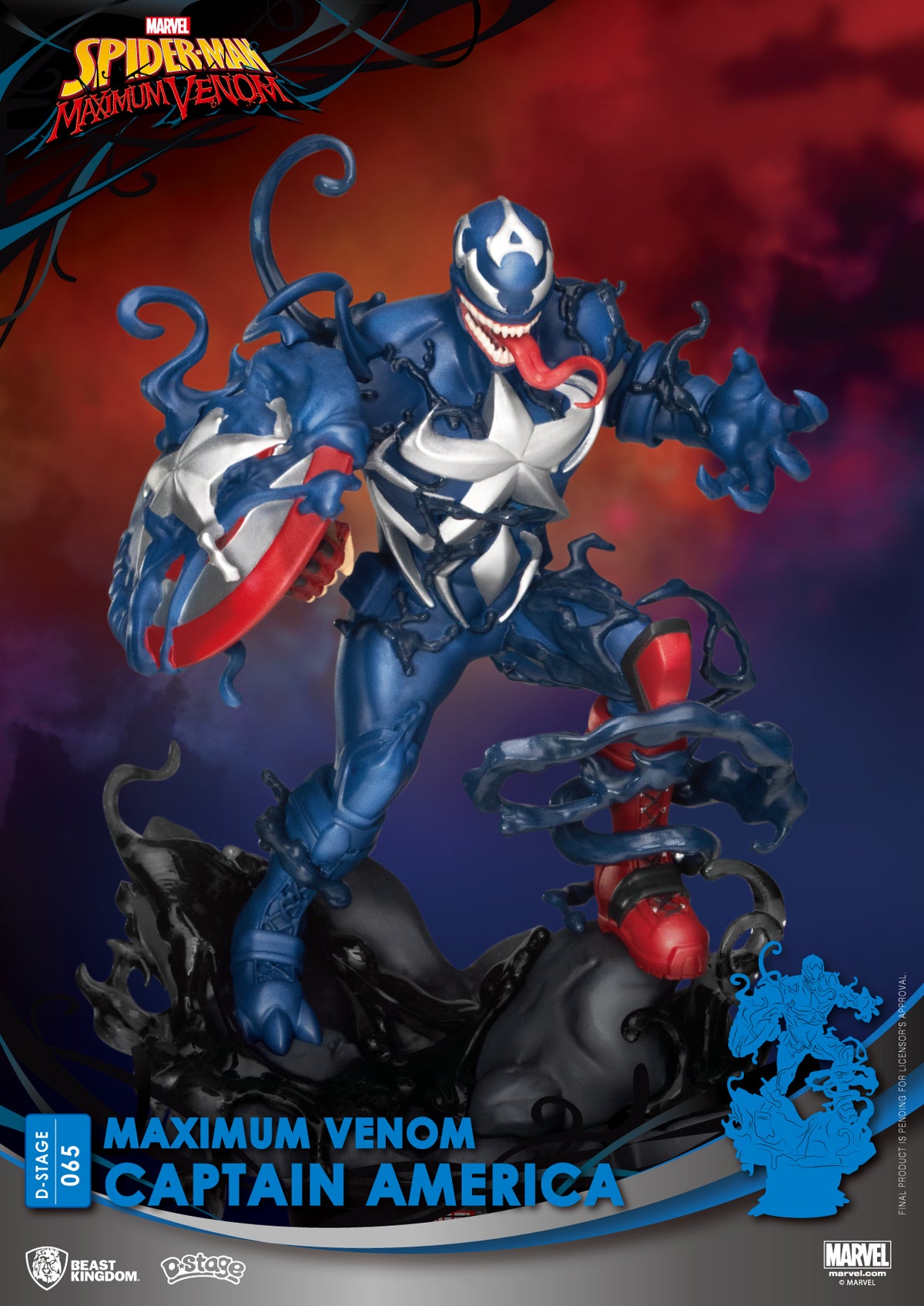 MAXIMUM VENOM Beast Kingdom CAPTAIN AMERICA
