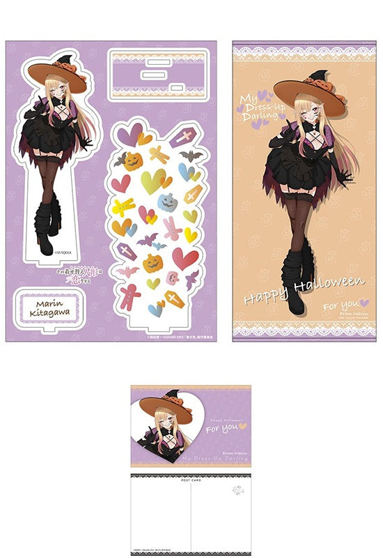 My Dress-Up Darling Movic Greeting Set Marin & Halloween (Acrylic Figure, Big Towel, Postcard)