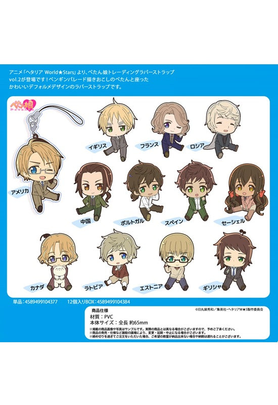 Hetalia World Stars Penguin Parade Petanko Trading Rubber Strap Vol.2(1 Random)