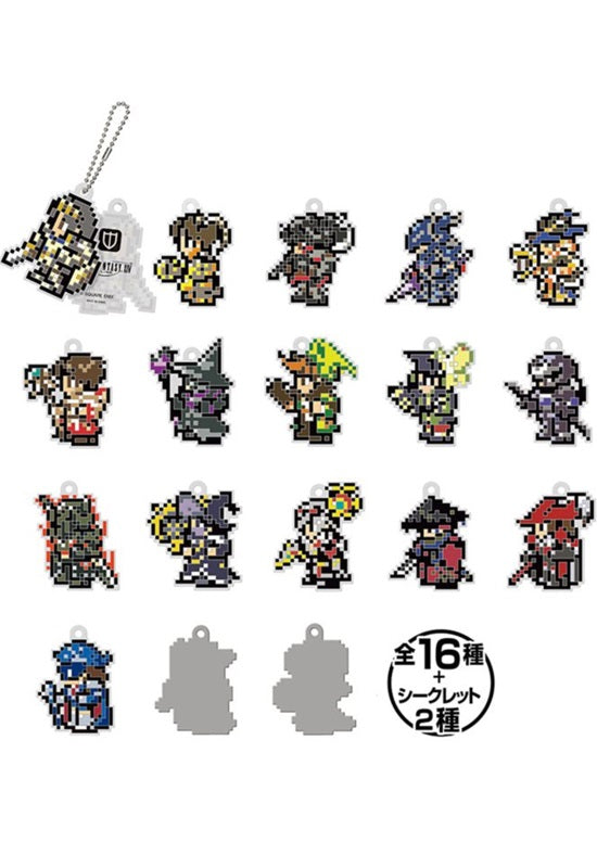 Final Fantasy XIV Square Enix Rubber Key Chain Pixel Characters (1 Random Blind)