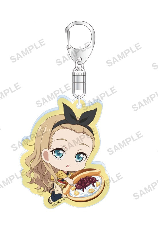 Lycoris Recoil Bushiroad Creative Mugyu Mini Acrylic Key Chain Kurumi Coffee Shop LycoReco Ver.