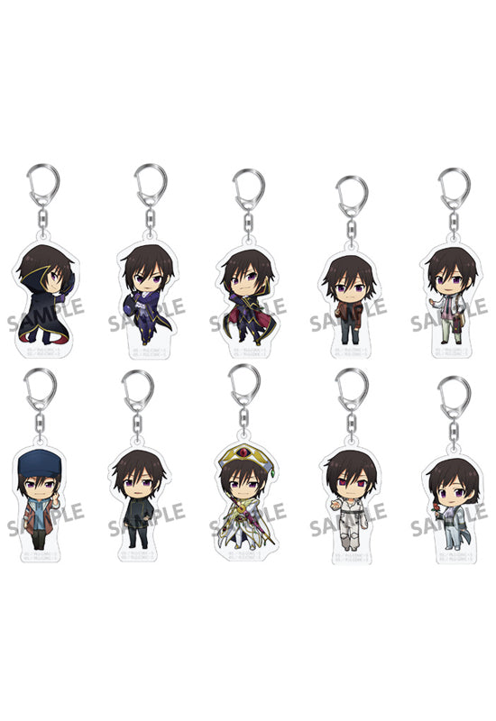 Code Geass Hobby Stock Series Trading Acrylic Key Chain Lelouch Collection (1 Random)