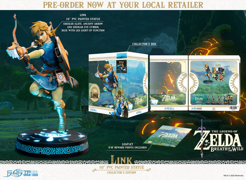 The Legend of Zelda: Breath of the Wild First 4 Figures LINK PVC STATUE COLLECTORS EDITION