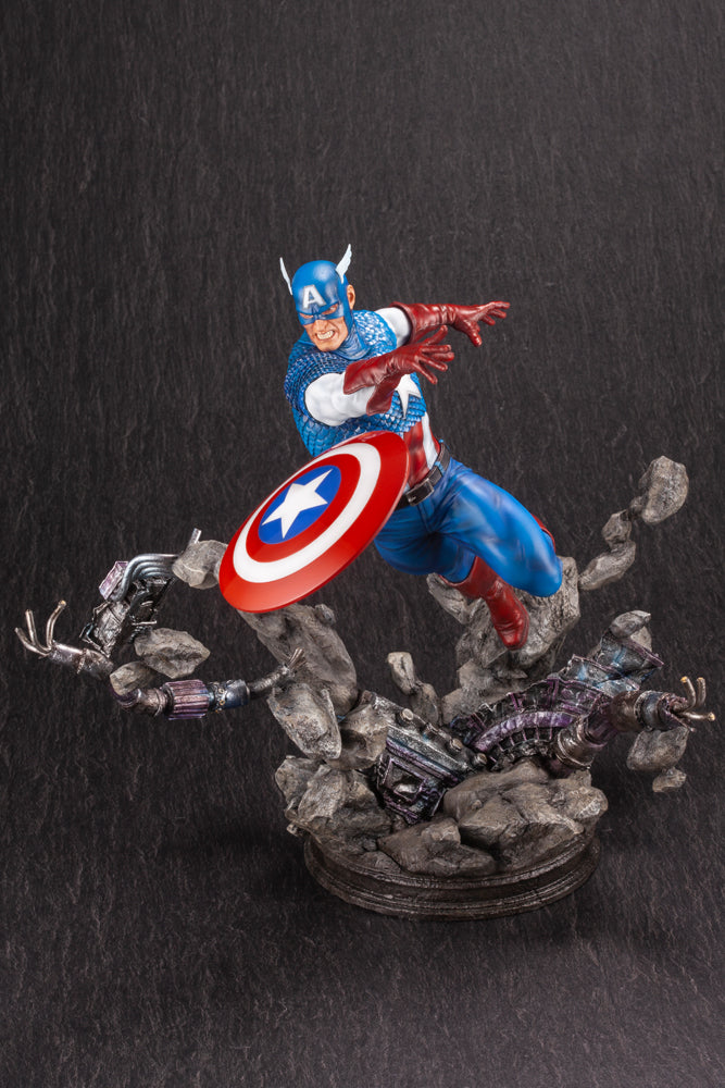 MARVEL UNIVERSE Kotobukiya CAPTAIN AMERICA AVENGERS FINE ART STATUE