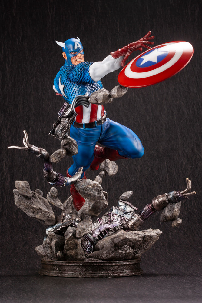 MARVEL UNIVERSE Kotobukiya CAPTAIN AMERICA AVENGERS FINE ART STATUE