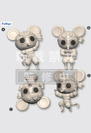 Demon Slayer: Kimetsu no Yaiba FuRyu Chokotto Hikkake Figure Petit MUKI MUKI MOUSE set