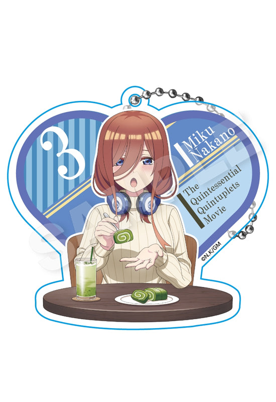 The Quintessential Quintuplets Movie Stella Notes Acrylic Key Chain Nakano Miku Lunch Date Ver.