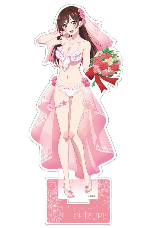 Rent-A-Girlfriend Curtain Original Illustration Extra Large Acrylic Stand Mizuhara Chizuru / Wedding Swimwear