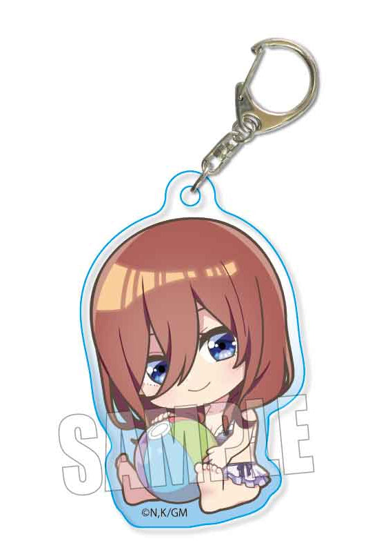 The Quintessential Quintuplets Movie Bell House GyuGyutto Acrylic Key Chain Nakano Miku (Swimwear)
