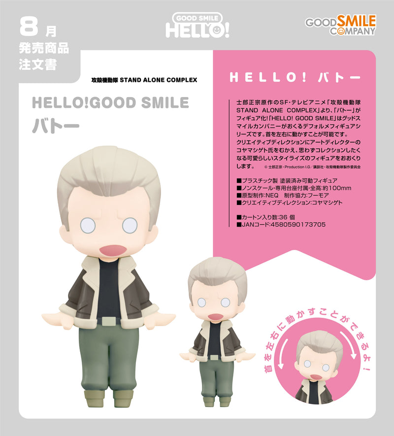 GHOST IN THE SHELL STAND ALONE COMPLEX HELLO! GOOD SMILE Batou