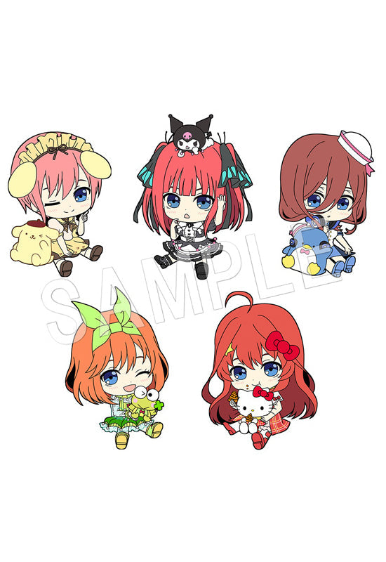 The Quintessential Quintuplets Season 2 Chugai Mining x Sanrio Characters Petanko Trading Rubber Strap (Box of 5)