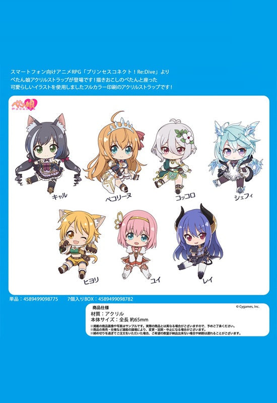 Princess Connect! Re:Dive Penguin Parade Petanko Trading Acrylic Strap (Box of 7)