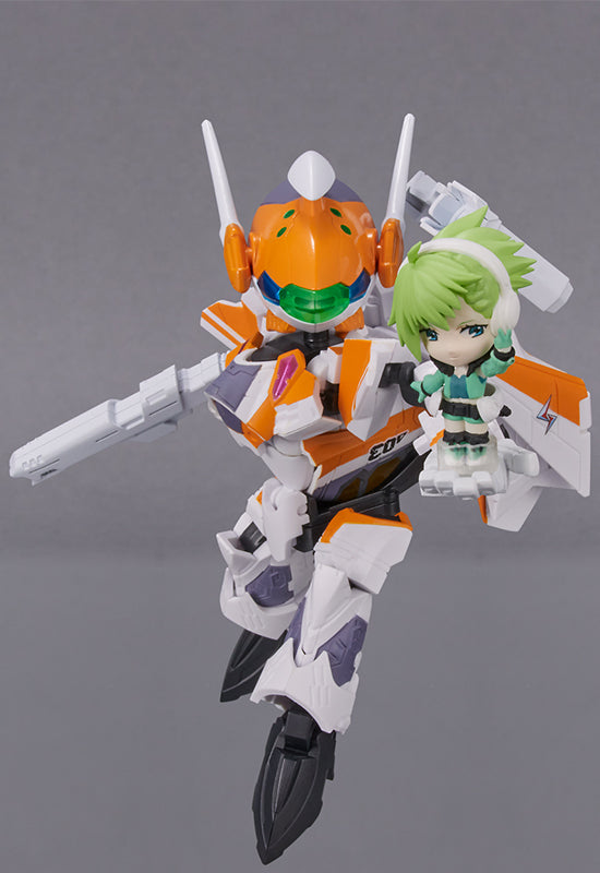 Macross Delta Bandai TINY SESSION VF-31E Siegfried (Chuck Mustang Custom) with Reina Prowler(JP)