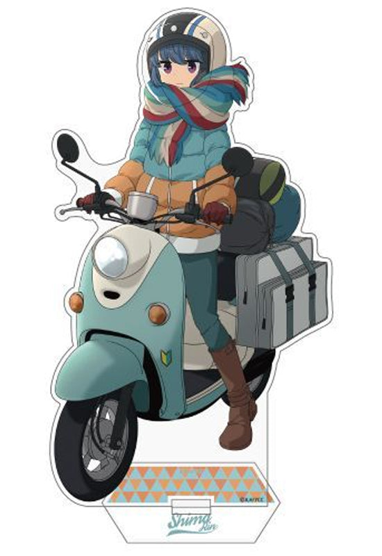 Yurucamp Cospa Shima Rin & Scooter Acrylic Stand (Large)