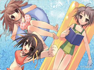 Suzumiya Haruhi no Yuuutsu Bushiroad Rubber Play Mat Collection Vol. 324 『『Haruhi, Nagato, and Mikuru』