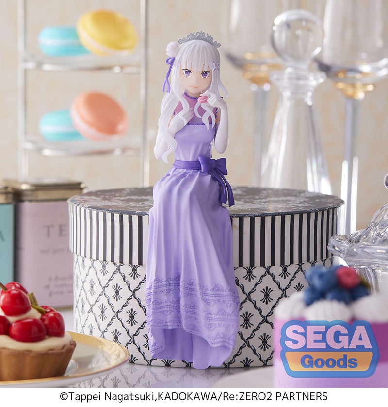 Re:ZERO -Starting Life in Another World- SEGA Lost in Memories PM Perching Figure Emilia -Dressed-Up Party