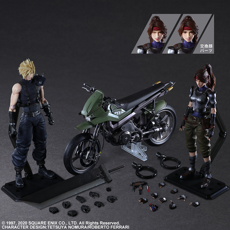 FINAL FANTASY VII REMAKE Square Enix PLAY ARTS KAI JESSIE, CLOUD & MOTORCYCLE SET