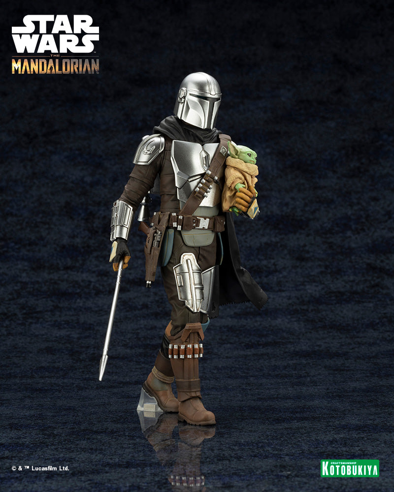THE MANDALORIAN Kotobukiya ARTFX+ MANDALORIAN™& GROGU™ WITH BESKAR STAFF