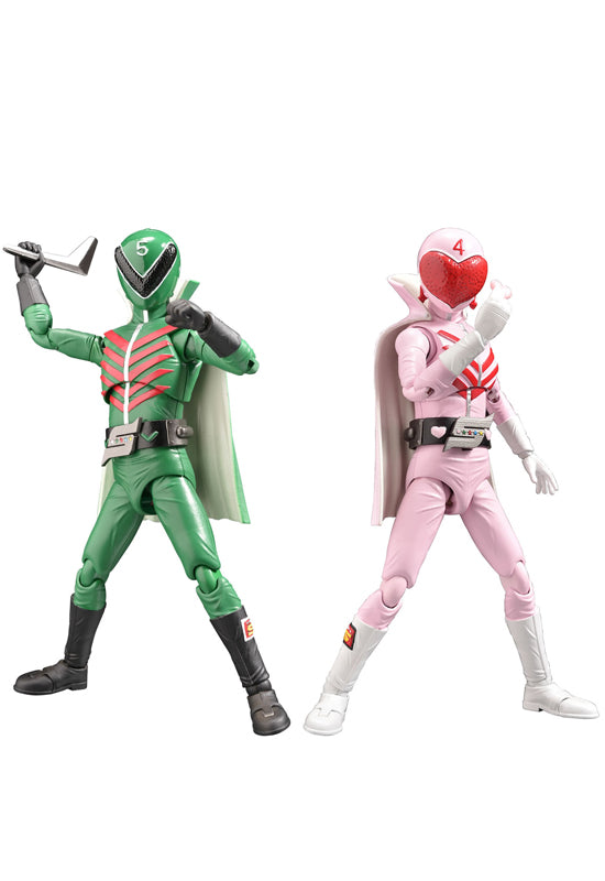 Hero Action Figure HAF Himitsu Sentai Gorenger EVOLUTION TOYS MOMORANGER & MIDORANGER