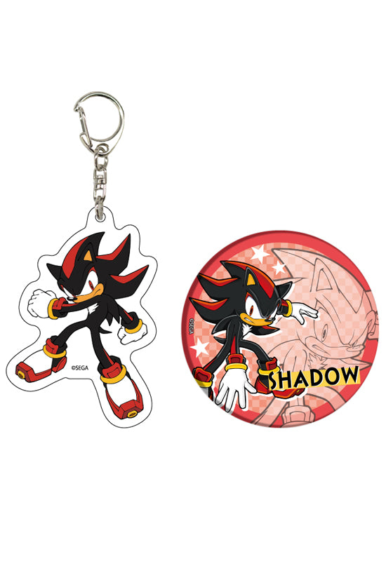 Sonic the Hedgehog A3 Acrylic Key Chain & Can Badge Set 02 Shadow (Official Illustration)