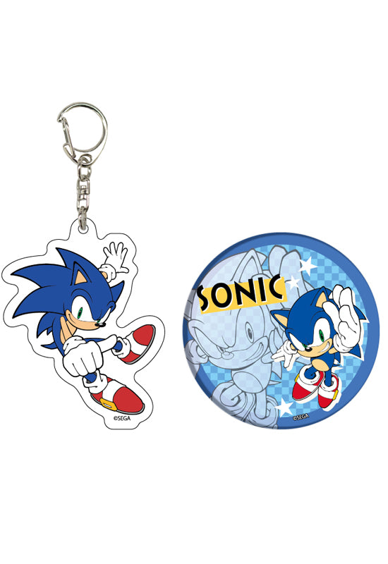 Sonic the Hedgehog A3 Acrylic Key Chain & Can Badge Set 01 Sonic (Official Illustration)