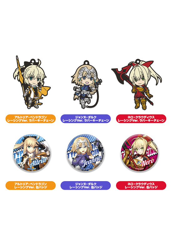 FATE GOODSMILE RACING & TYPE-MOON RACING Nendoroid Plus Collectible Rubber Keychains & Badges (Set of 6 Characters)