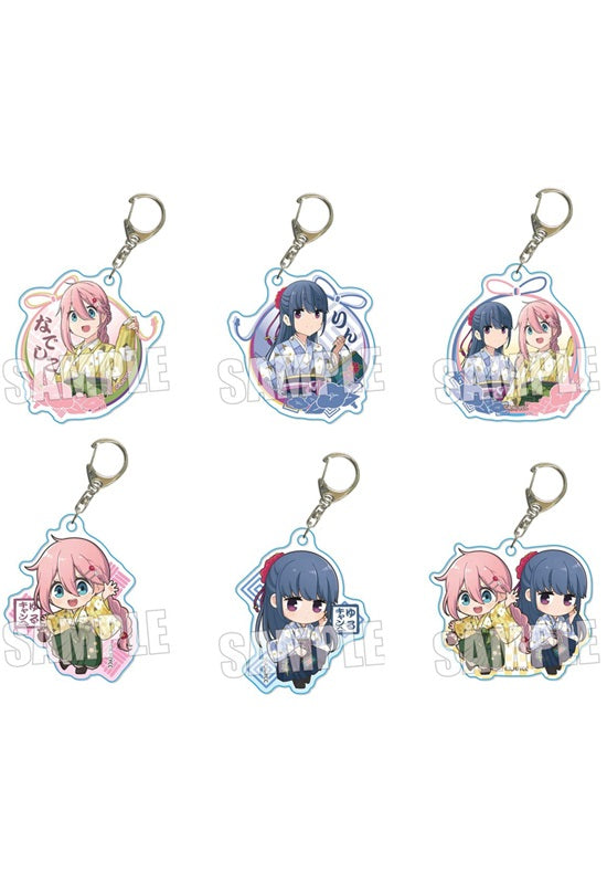 Yurucamp Season 2 Bell House Trading Acrylic Key Chain Kimono Ver.(1 Random)