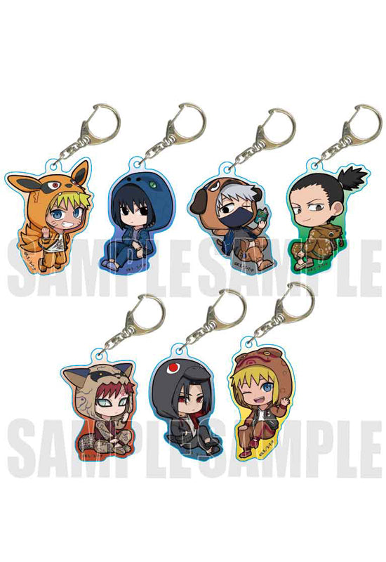 NARUTO -Shippuden- Bell House Trading Acrylic Key Chain (Deformed) Kigurumi Pajamas Ver. (1 Random)