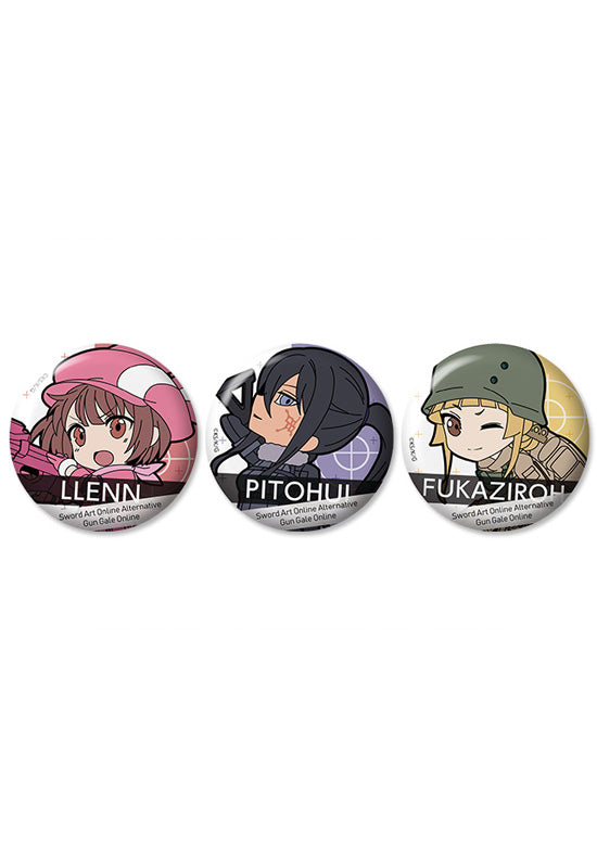 Sword Art Online Alternative Gun Gale Online HOBBY STOCK  Can Badge Set