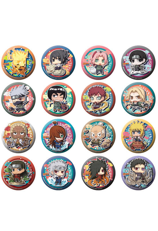 NARUTO-SHIPPUDEN Megahouse BUTTON BADGE COLLECTION (Box of 16 Random Blind Badge)