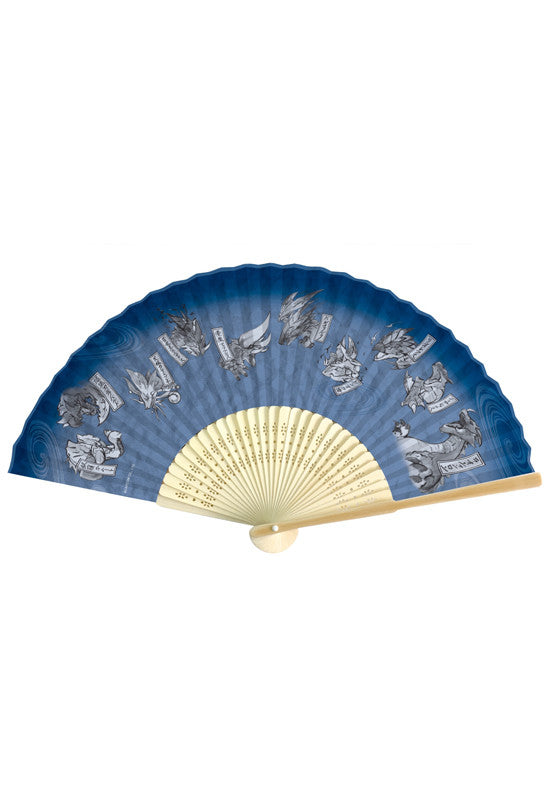 MONSTER HUNTER DOUBLE CROSS CAPCOM Japanese pattern Folding fan Blue