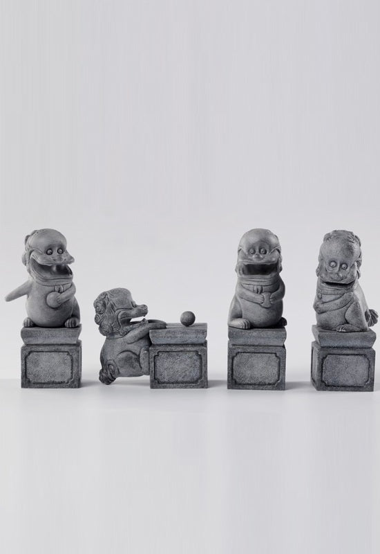 Sum-Art funky beast series stone lion (4 pcs/set)