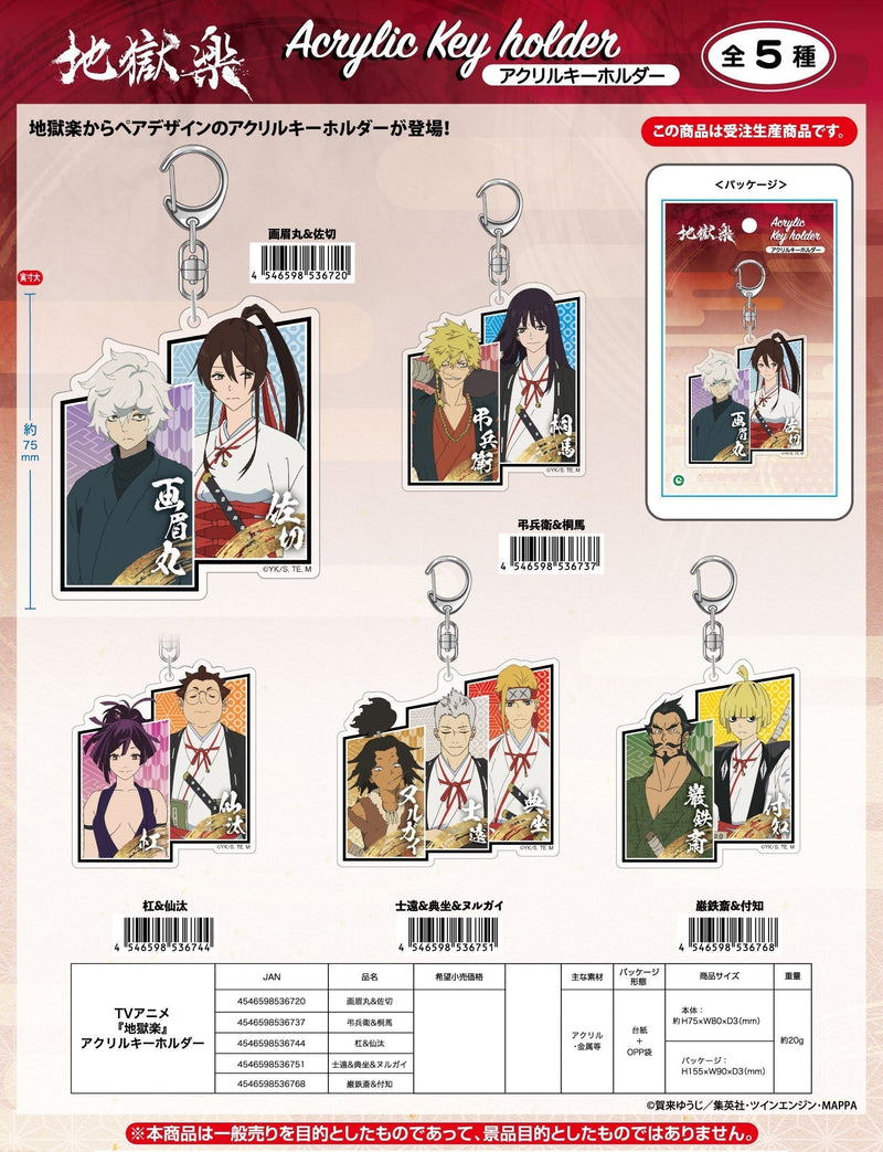 Hell's Paradise: Jigokuraku eye up Acrylic Key Chain Gantetsusai & Fuchi