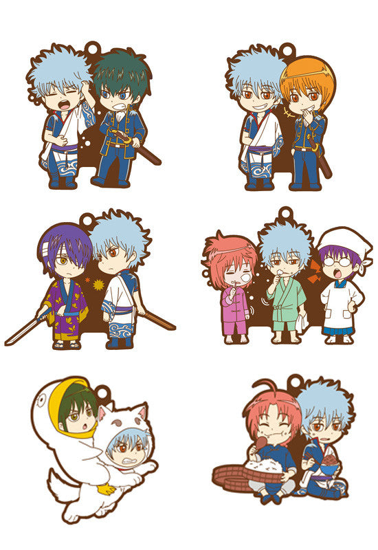 GINTAMA MEGAHOUSE RUBBER MASCOT BUDYCOLLE GINTAMA HE & I (Set of 6 Characters)