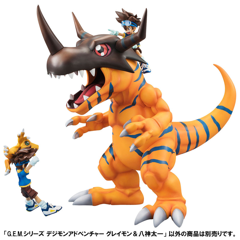 DIGIMON MEGAHOUSE GEM SERIES DIGIMON GREYMON & YAGAMI TAICHI