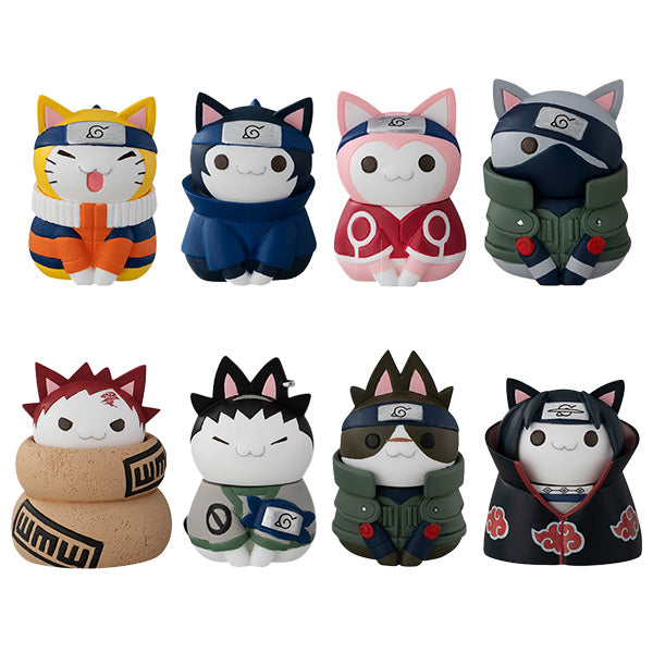 NARUTO NYARUTO! MEGAHOUSE CATS of KONOHA VILLAGE (repeat) (Set of 8 Characters)