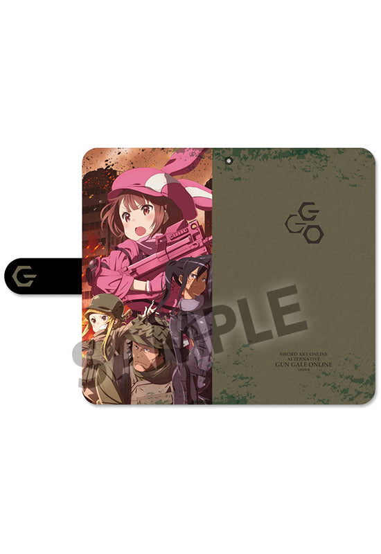 Sword Art Online Alternative Gun Gale Online HOBBY STOCK Cell Phone Wallet Case Key Visual (Size:L)