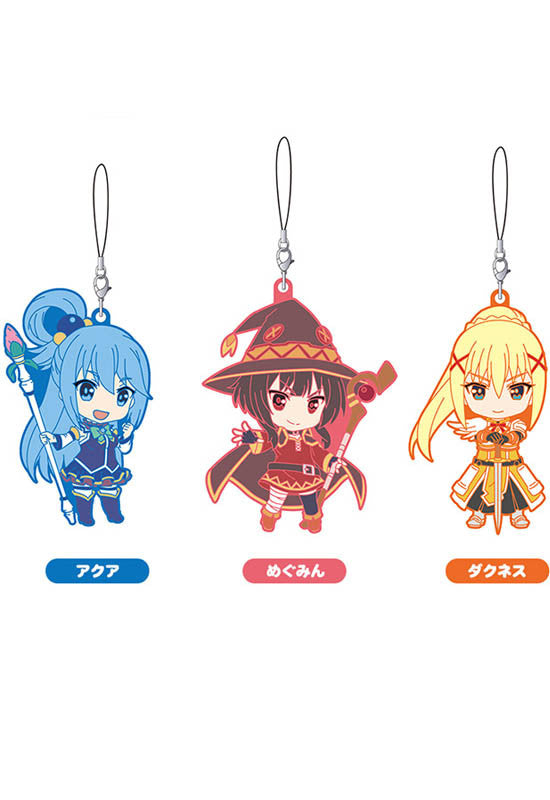 KONO SUBARASHII SEKAI NI SYUKUFUKU WO! 2 GOOD SMILE COMPANY Nendoroid Plus KONO SUBARASHII SEKAI NI SYUKUFUKU WO! 2 Rubber Strap Set: Aqua, Megumin & Darkness