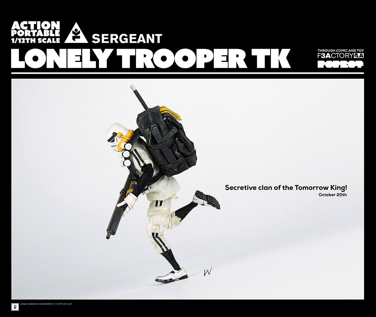 その他 ThreeA Lonely Trooper TK Sergeant 1/6 ACTION PORTABLE 3A LONELY TROOPER TK NOIR SERGEANT (DARK Ver.)