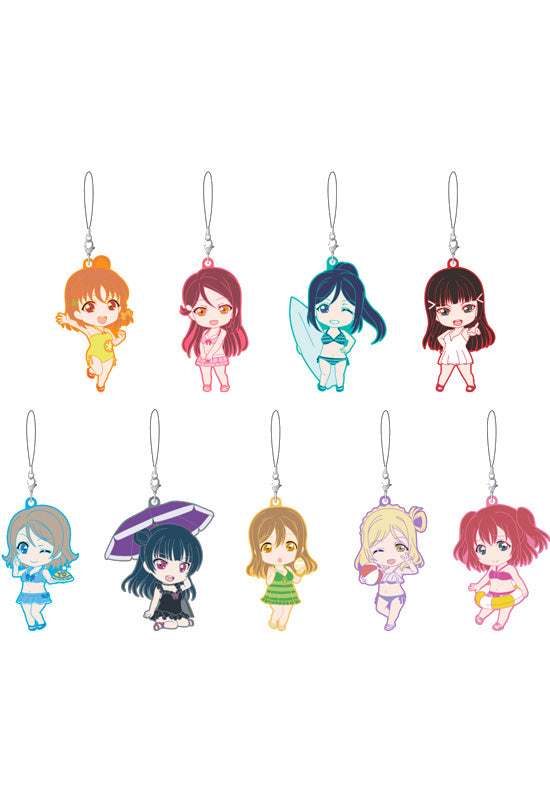 Love Live! Sunshine!! Nendoroid Plus Collectible Rubber Straps: LoveLive!Sunshine!! Swimsuit Ver. (Set of 9 Characters)