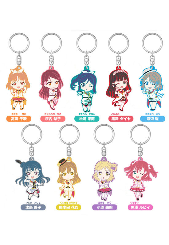 Love Live! Sunshine!! GOOD SMILE COMPANY LoveLive!Sunshine!! Nendoroid Plus Collectible Rubber Keychains MIRAI TICKET (Set of 9 Characters)