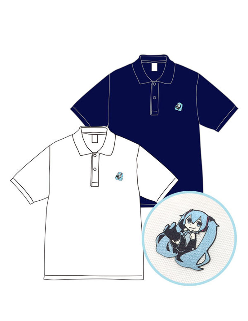 70219 Hatsune Miku Polo Shirt Medium (NAVY BLUE)