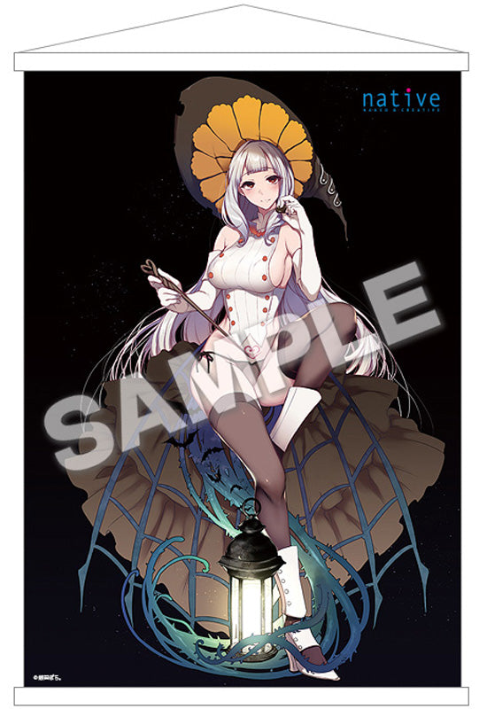 Iida Pochi Original Character native  October 31st Witch: Miss Orangette - Wall Scroll