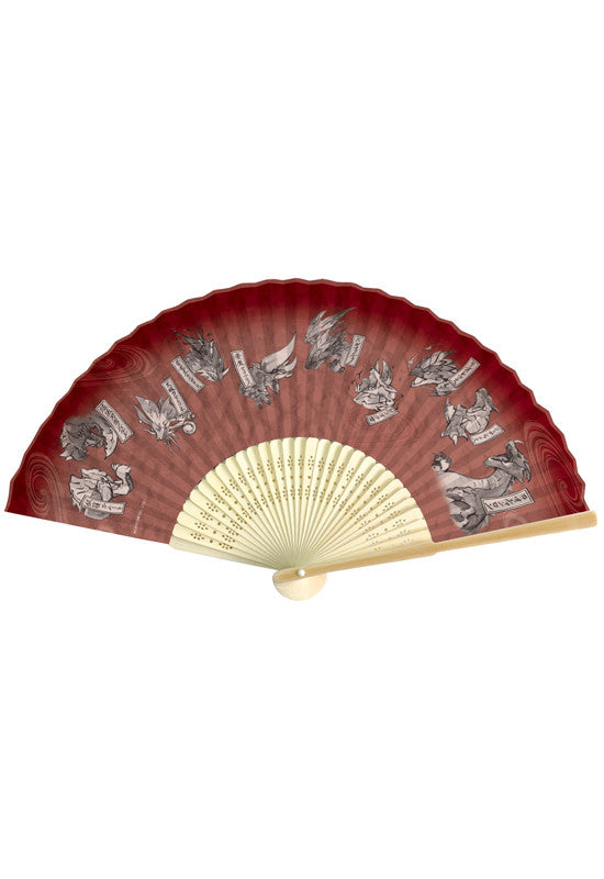 MONSTER HUNTER DOUBLE CROSS CAPCOM Japanese pattern Folding fan Red