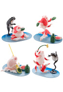 miniQ KAIYODO Kuniyoshi Utagawa's Goldfish  Sake no Zashiki (Set of 6 Characters)