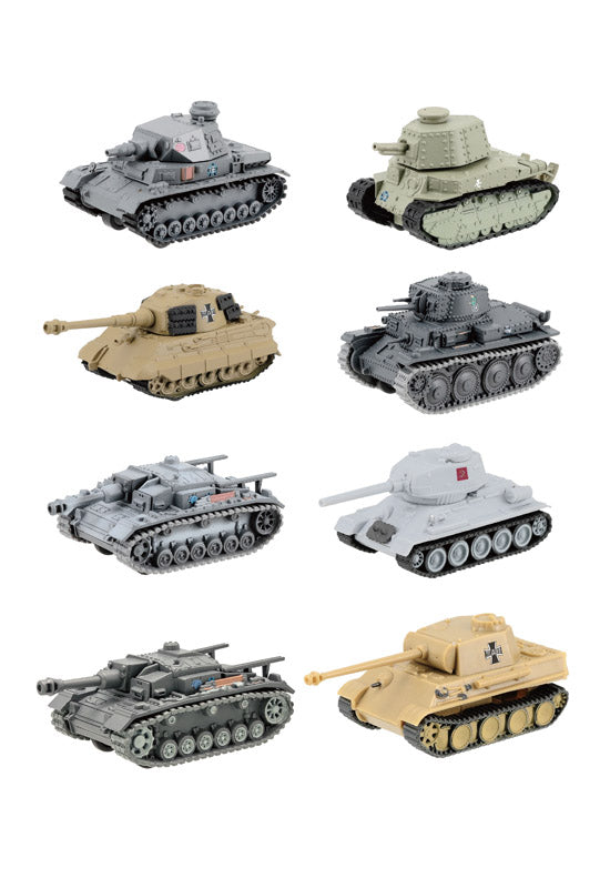 GIRLS and PANZER F-toys confect pull back tank (Set of 10 Characters)